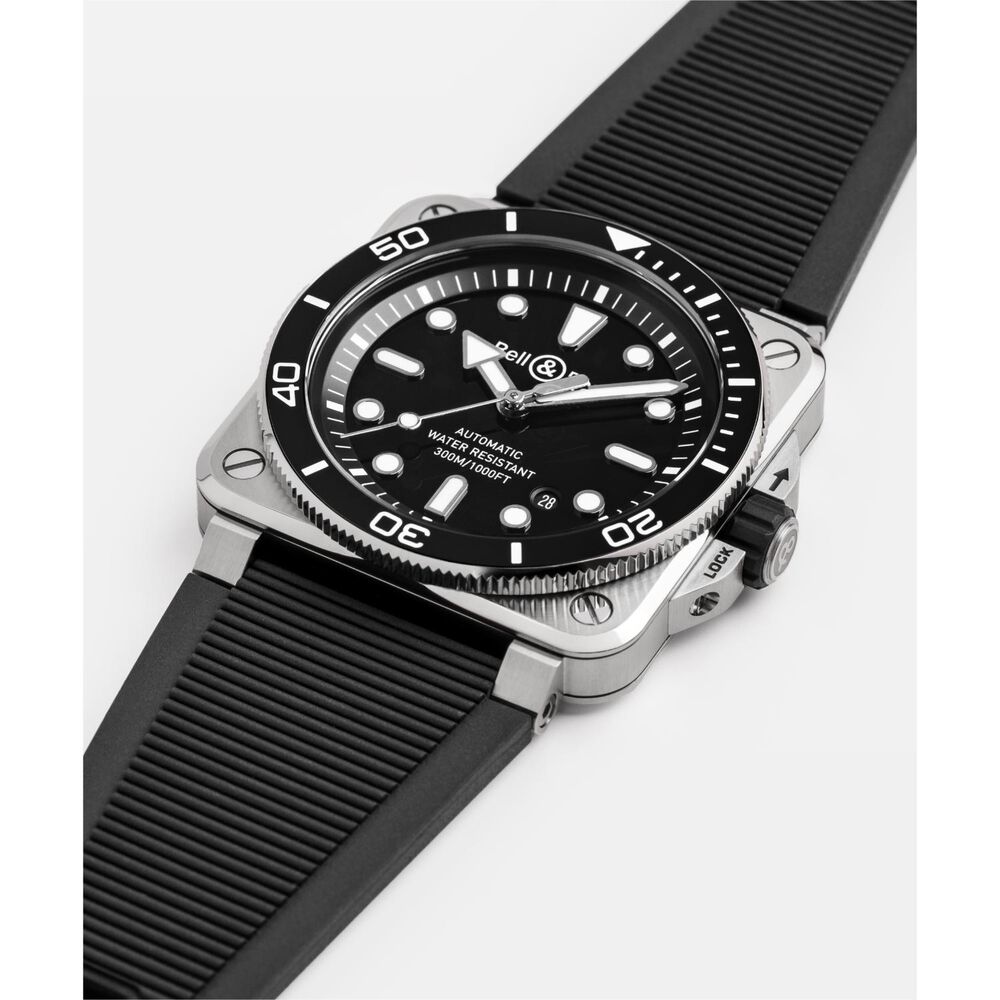 Bell & Ross BR-03 Diver 42mm Black Dial Rubber Strap Watch image number 2