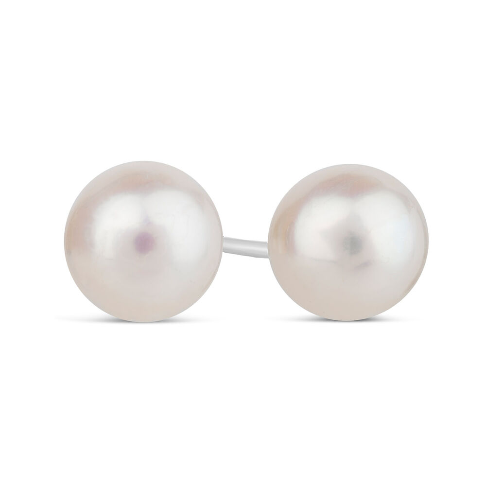 Sterling Silver Pearl Earrings image number 1