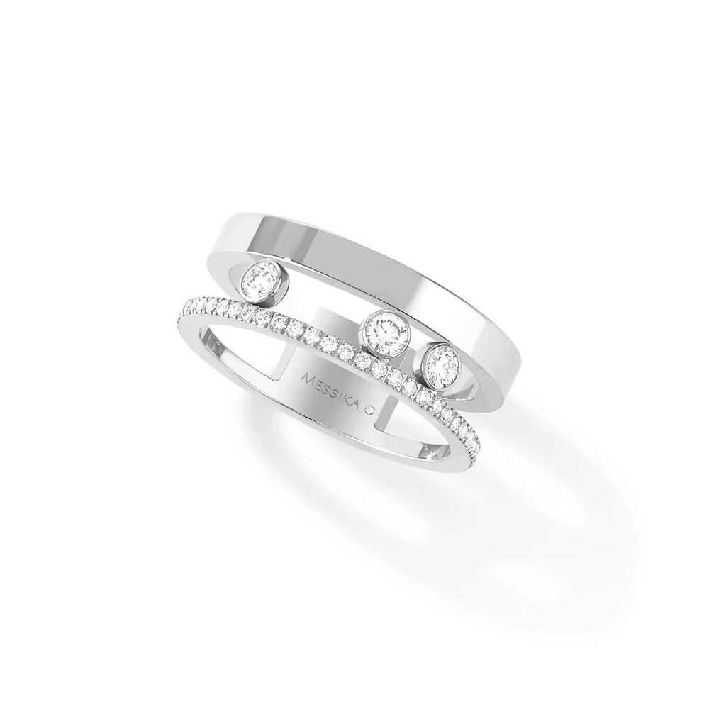 Messika Move Romane 18ct White Gold 0.30ct Diamond Ring (Size O)