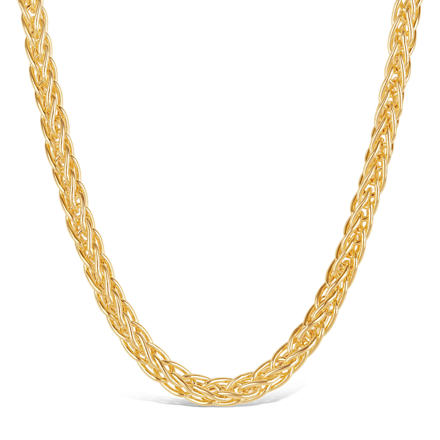 Zales Previously Owned - Men's 4.5mm Spiga Chain Necklace in 10K Gold - 22