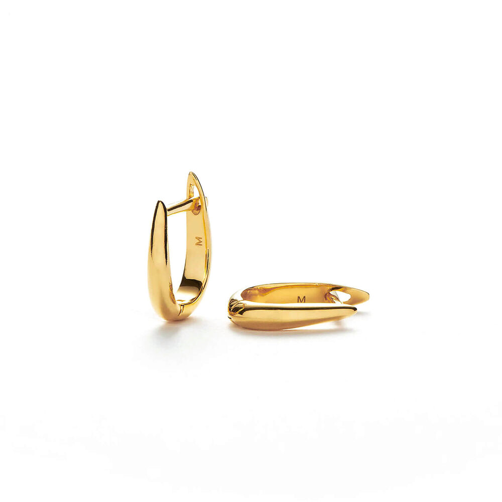 Missoma 18ct Gold Vermeil Sterling Silver Cubic Zirconia Claw Huggie Earrings