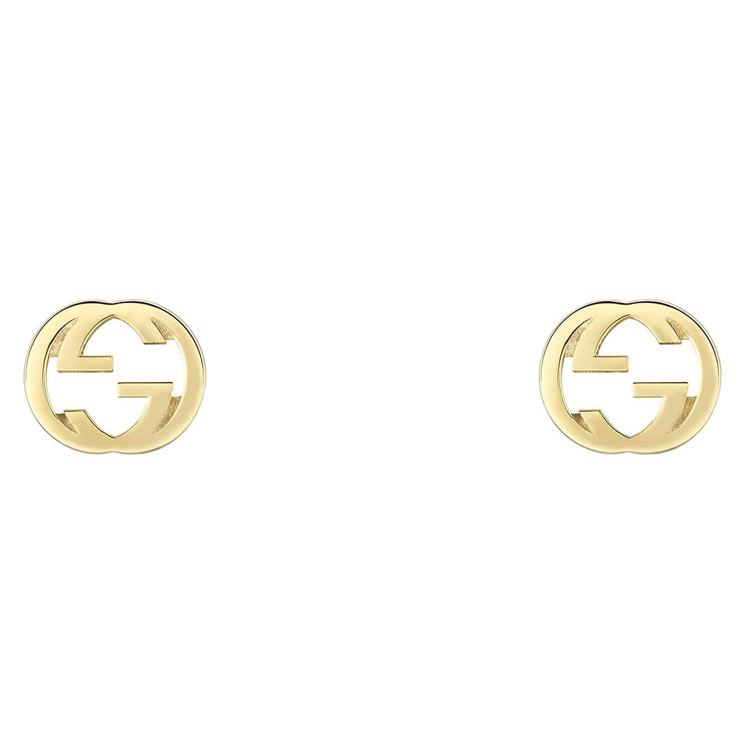 Gucci Interlocking G 18ct Yellow Gold Stud Earrings