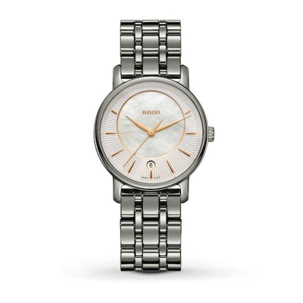 Rado DiaMaster Mother Of Pearl Dial Ceramic Case Bracelet Watch image number 0