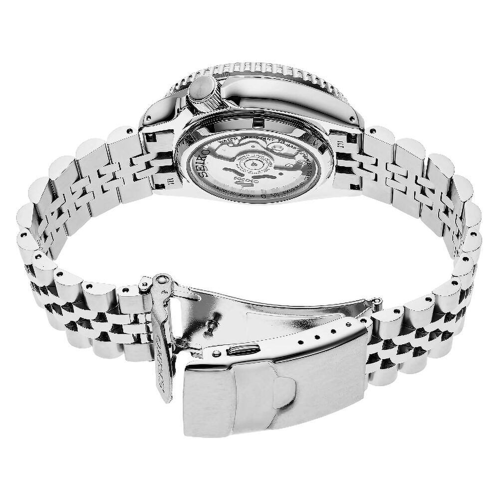 Seiko 5 Sports 'Black Grape GMT 42.5mm Black Dial Steel Bracelet Watch image number 2