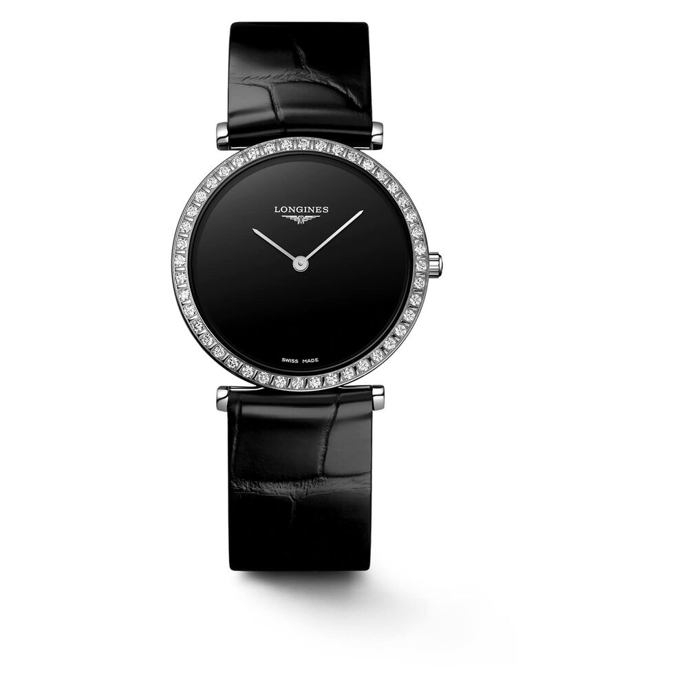 Longines Elegance Le Grande Classique 29mm Black Dial & Strap Watch
