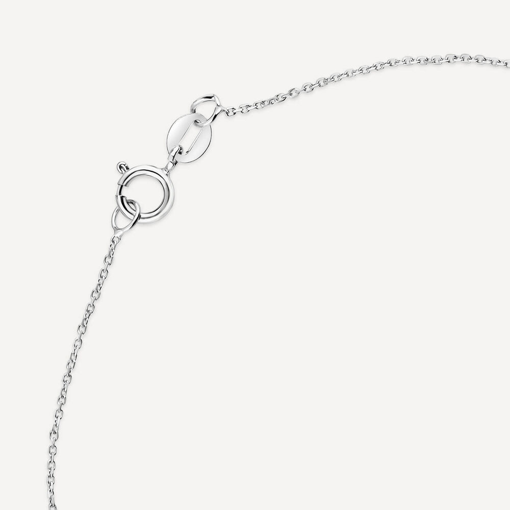 9ct White Gold Flower Infinity Beads Bracelet image number 4