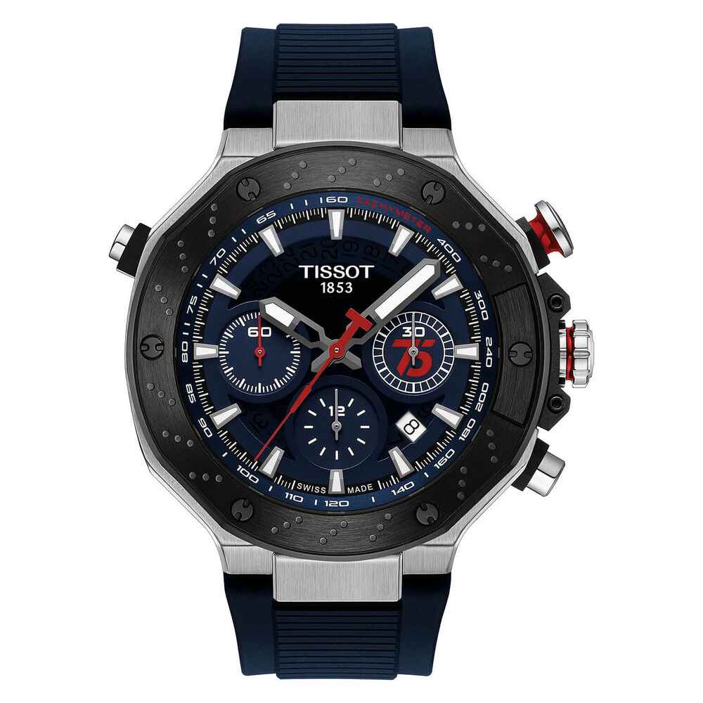 Tissot T-Race MotoGP™ Chronograph 2024 Limited Edition 45mm Blue Dial Silicon Strap Watch image number 0