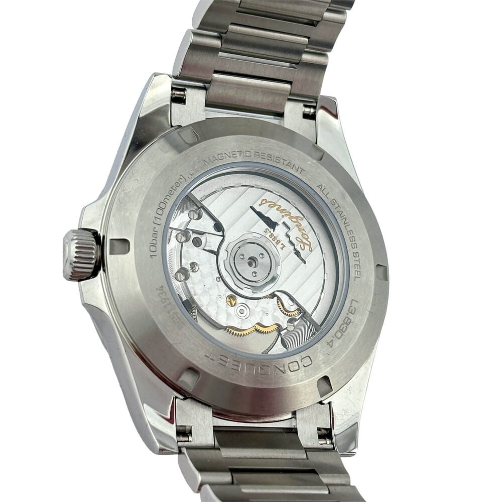 Pre-Owned Longines Conquest 2023 41mm Sunray Silver Dial Steel Case & Bracelet Watch image number 2