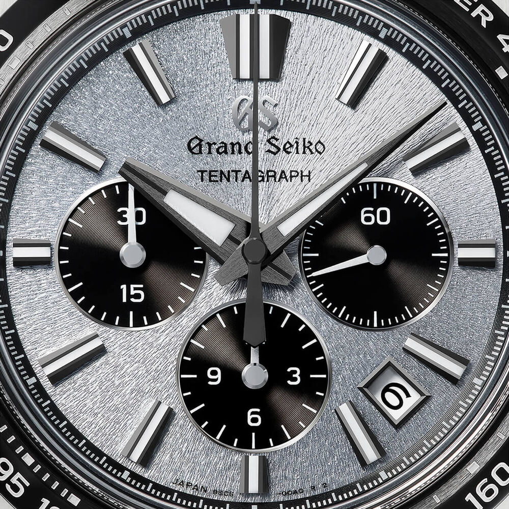 Grand Seiko &lsquo;Snow Blue Tentagraph&rsquo; Hi-Beat Automatic Chronograph 43.2mm Dial Bracelet Watch image number 3