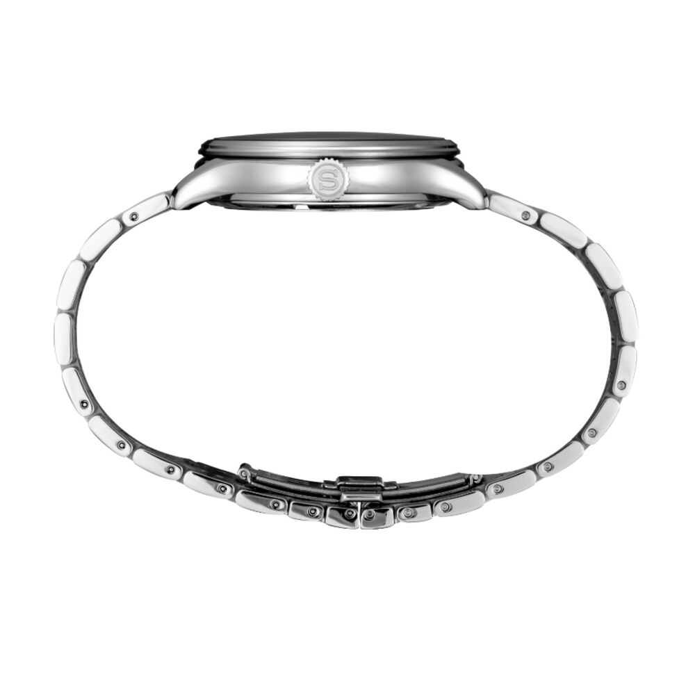 Seiko Presage 'Japanese Zen Gardens' 41.8mm Fern Gold-Toned Sand Dial Steel Bracelet Watch image number 3
