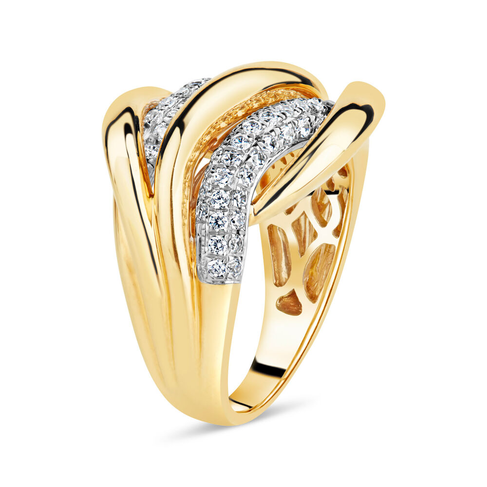 9ct Yellow Gold 0.75ct Statement Ring image number 3