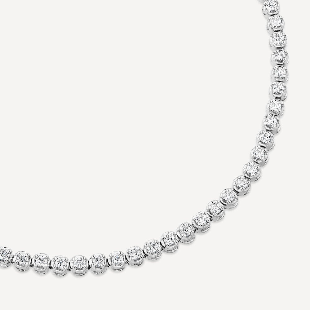 9ct White Gold 1.00ct Diamond Tennis Bracelet