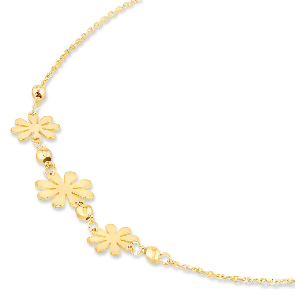 9ct Daisy Chain Ladies Bracelet image number 1