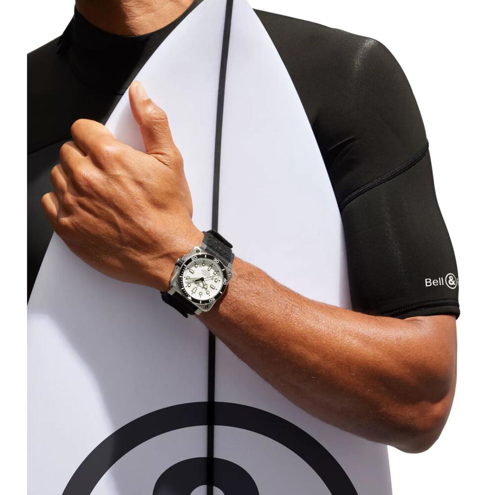 Bell&Ross Auto White Diver 42mm Silver Dial Black Strap Watch image number 5