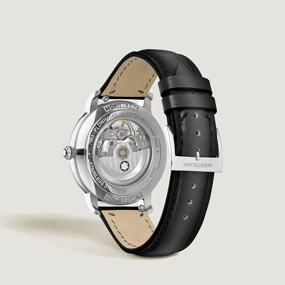 Montblanc Star Legacy Automatic Day & Date 39mm Anthracite Dial Black Leather Strap Watch image number 2