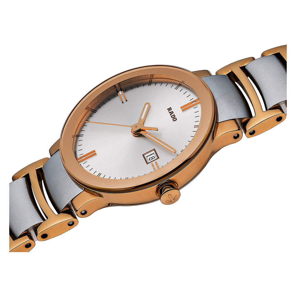 Rado Centrix Ladies' Rose-Gold Plated Stainless Steel Bracelet Watch