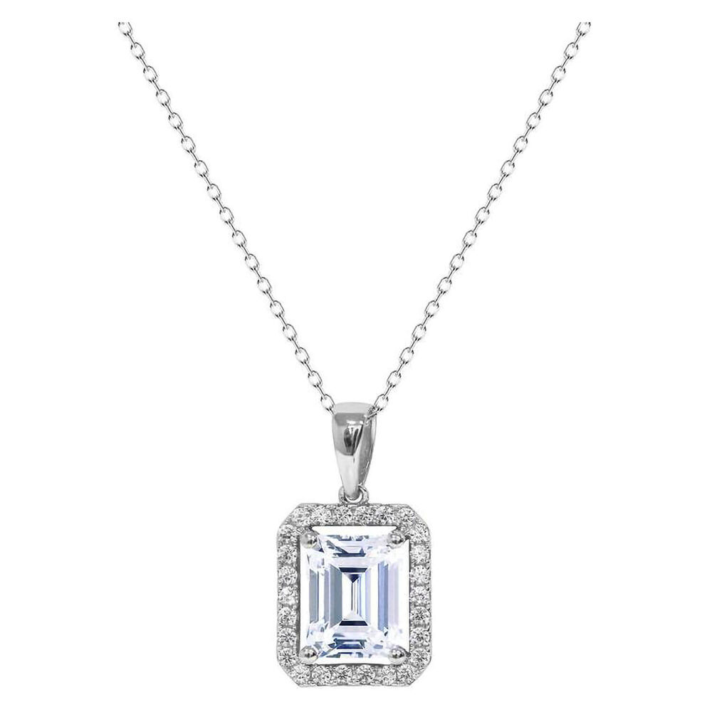 CARAT* London Silver Eton Emerald Borderset Necklace