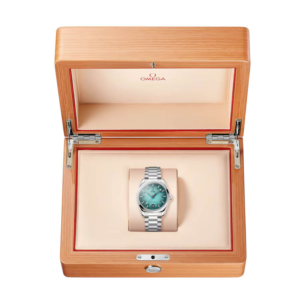 OMEGA Seamaster Aqua Terra 150M 38mm Turquoise Dial Steel Bracelet Watch image number 6