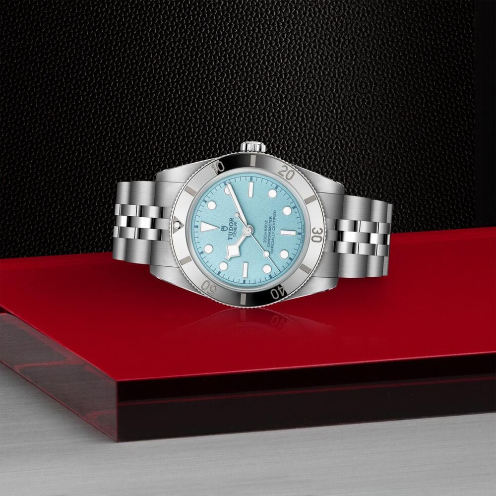 TUDOR Black Bay 54 'Lagoon Blue' 37mm Dial 5-Link Steel Bracelet Watch image number 3