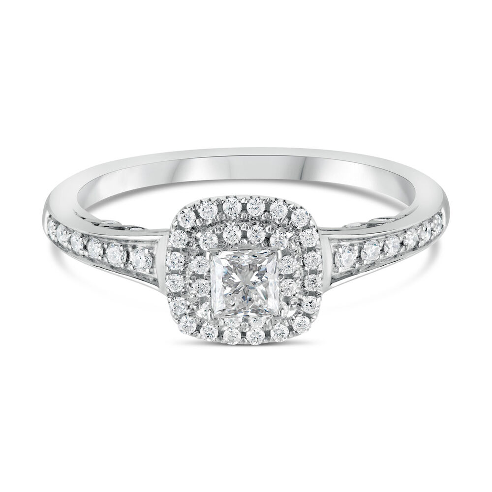 Northern Star 0.65ct Princess Diamond 18ct White Gold Ring image number 5