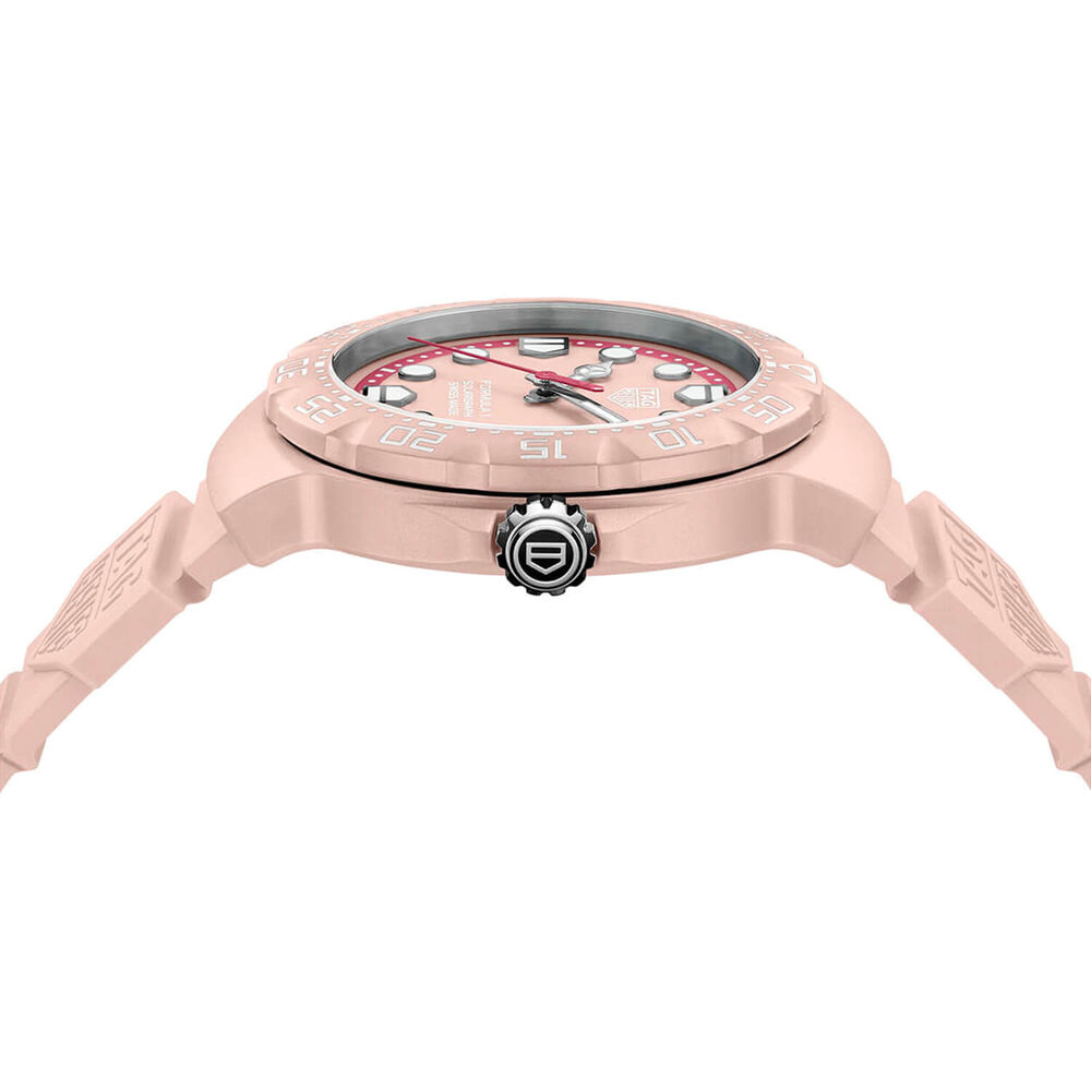 TAG Heuer Formula 1 Solargraph Pink Dial Rubber Strap Watch