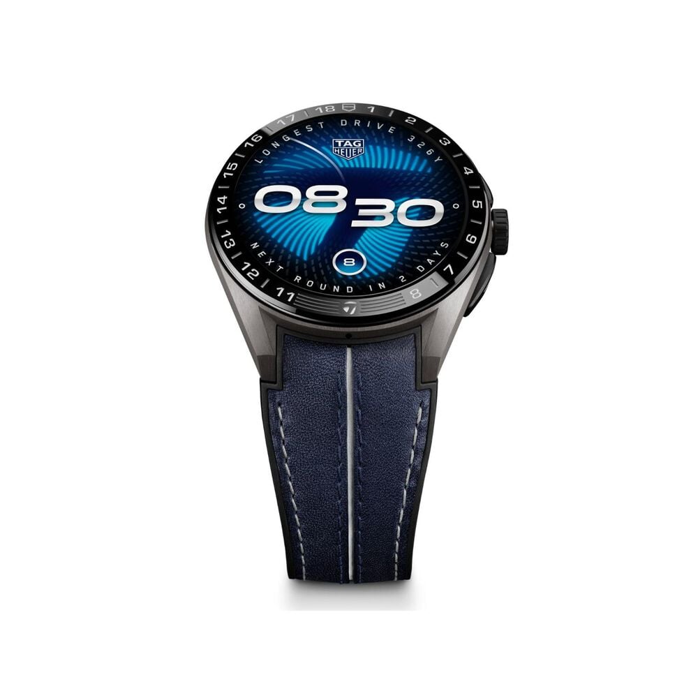 TAG Heuer Connected Calibre E5 x Taylormade Edition 45mm Titanium Case Leather Strap Watch