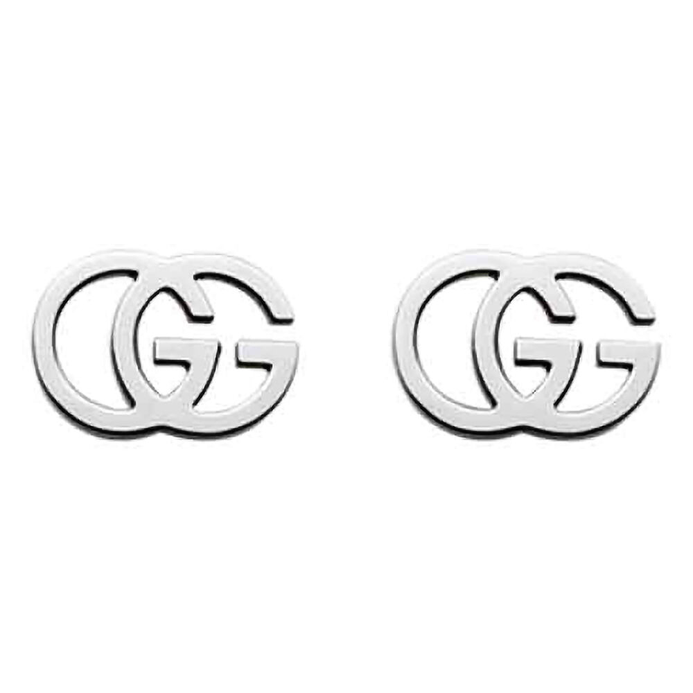 Gucci GG Tissue 18ct white gold stud earrings image number 0