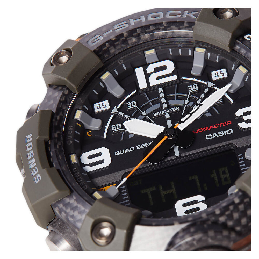 Casio G-Shock Mudmaster Carbon Multi Functional Strap Watch image number 3