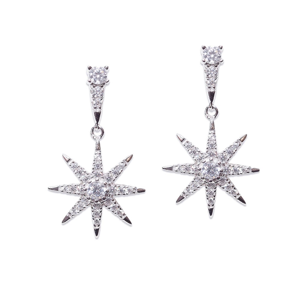 CARAT* London Stella Collection Sterling Silver Nysa Drop Earrings image number 0