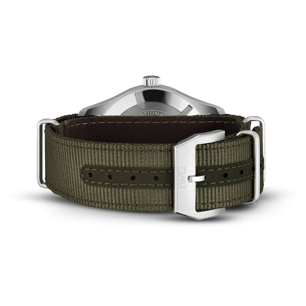 IWC Schaffhausen Pilot's Watch Automatic Spitfire Black Dial Green Strap Watch image number 5