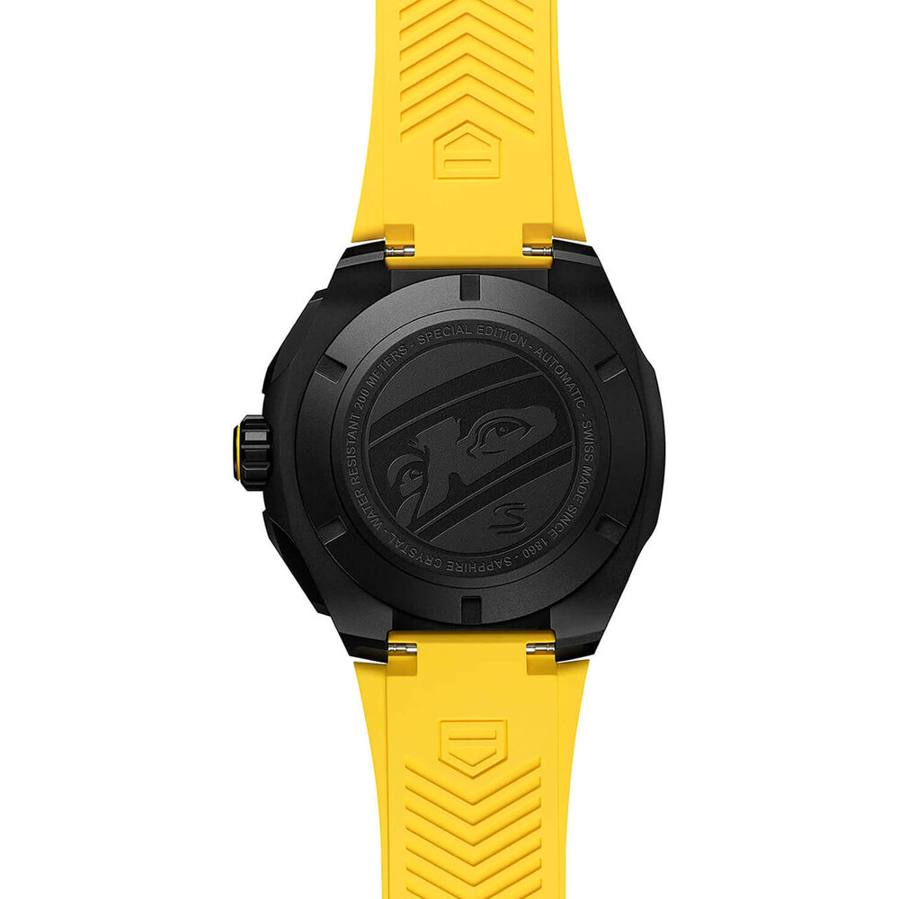 TAG Heuer Formula 1 Chronograph x Senna 43mm Black Dial Yellow Rubber Strap Watch image number 4