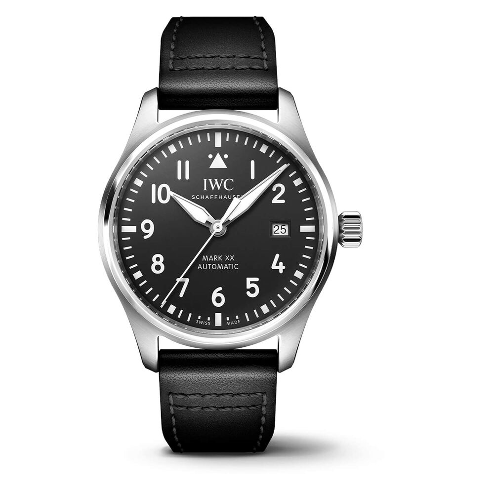 IWC Schaffhausen Pilot's Watch Mark XX Black Dial Strap Watch image number 0