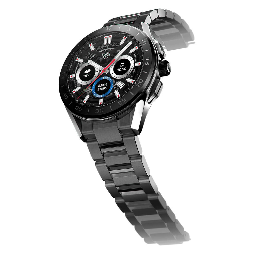 TAG Heuer Connected Mens Android Wear 45mm Steel Bracelet Smartwatch image number 3