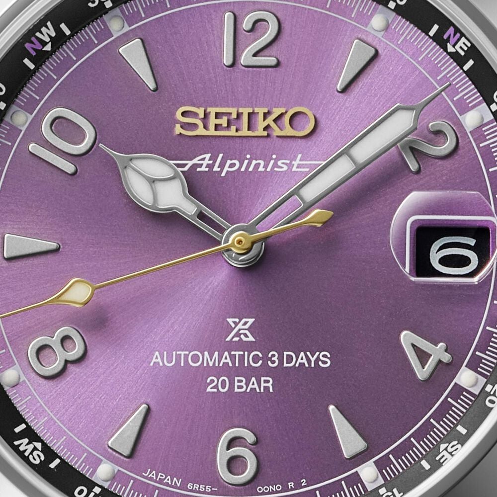 Seiko 145th Anniversary Alpinist Mechanical Limited Edition Edo Purple Watch