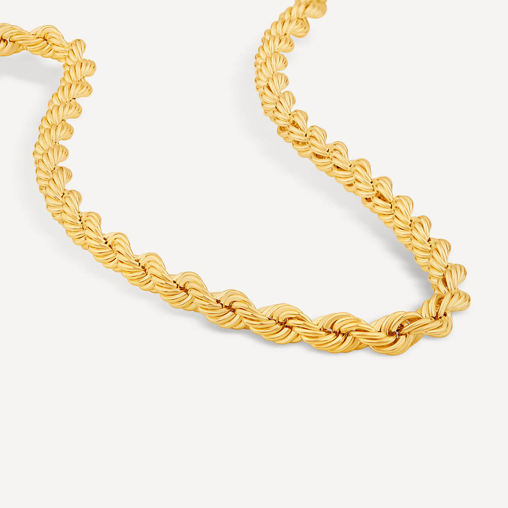 9ct Yellow Gold Rope 18' Chain Necklace image number 3