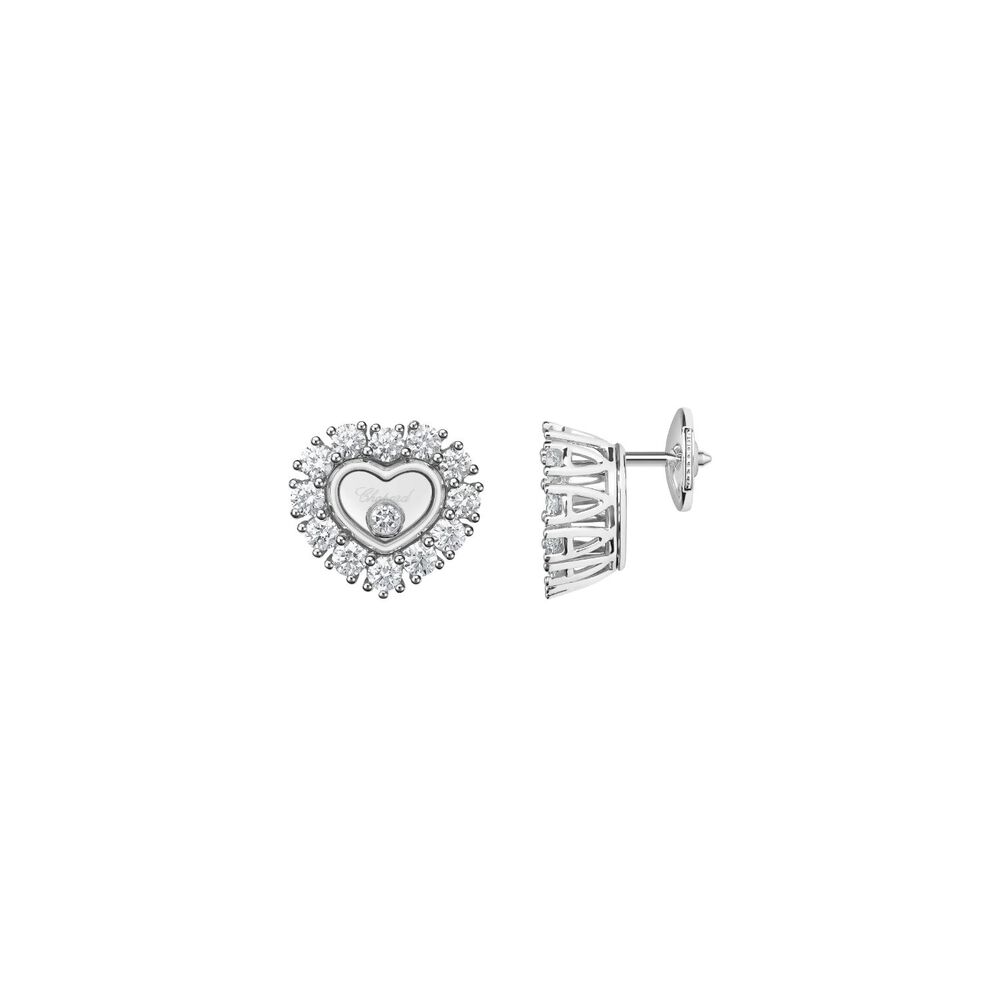 Chopard Happy Hearts Icon 1.23ct Diamond Heart Stud Earrings