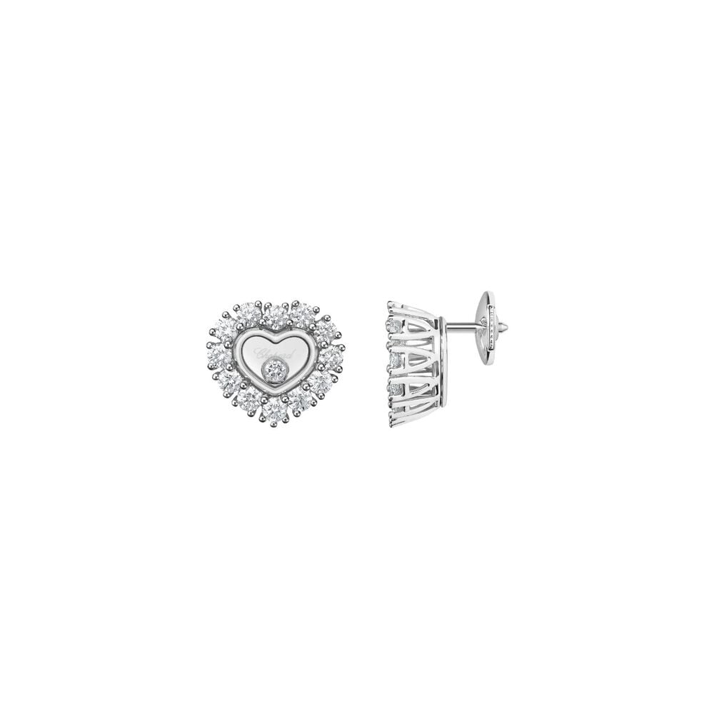 Chopard Happy Hearts Icon 1.23ct Diamond Heart Stud Earrings image number 1