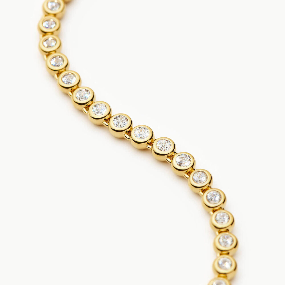 Missoma 18ct Gold Plated Brass Tennis Round Cubic Zirconia Necklace