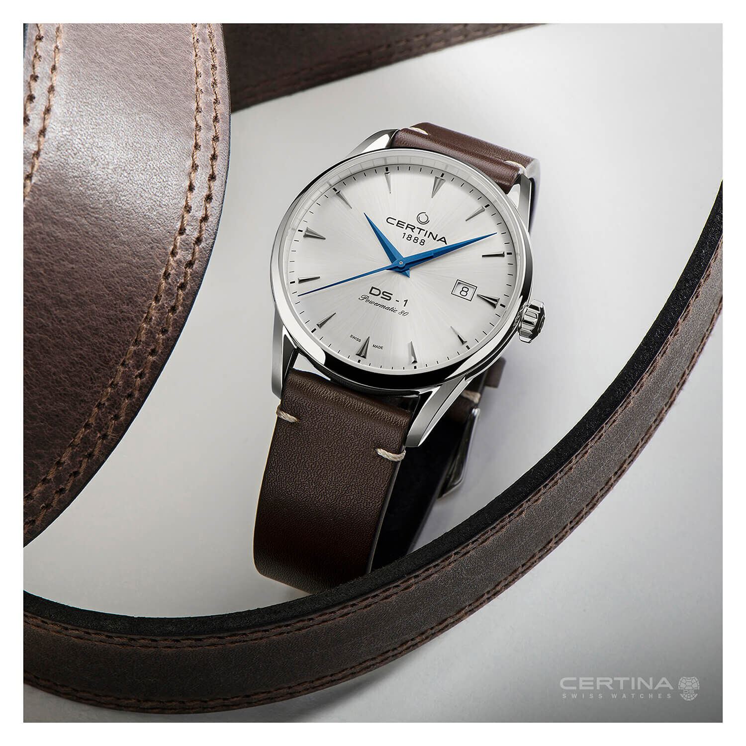 Certina Urban Ds 1 Powermatic 80 White Dial Mesh Strap Watch