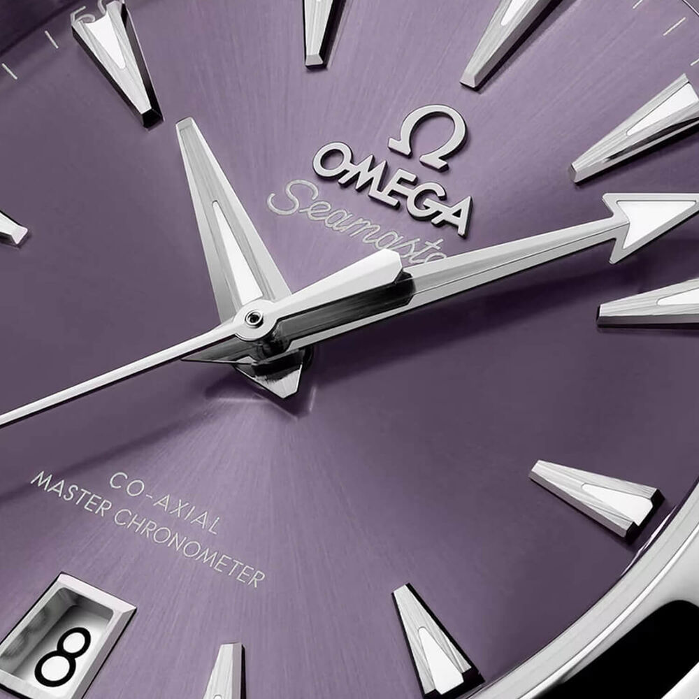 OMEGA Seamaster Aqua Terra Shades 38mm Lavender Dial Steel Bracelet Watch image number 2