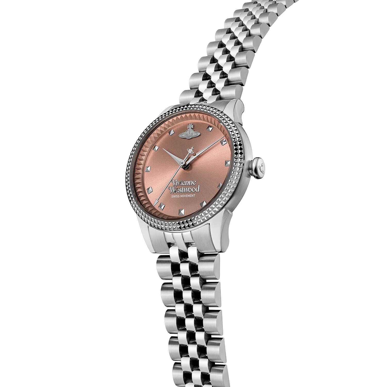 VW Little Seymour 32mm Dusty Pink Dial Steel Bracelet Watch