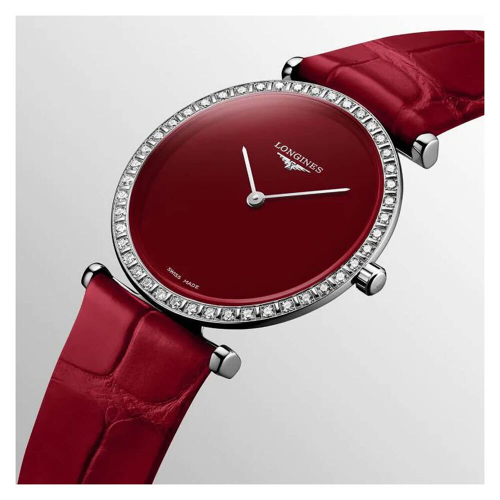 Longines Elegance La Grande Classique 29mm Red Dial & Strap Watch