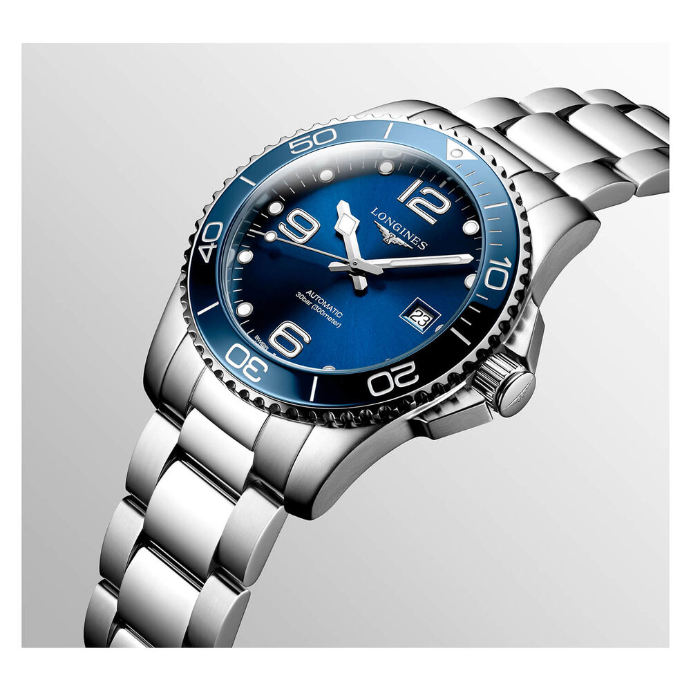 Longines Diving HyrdoConquest Sport 41mm Blue Steel Bracelet Watch image number 3