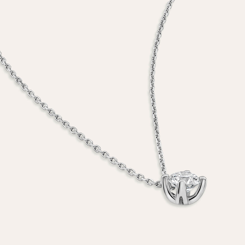 Born 9ct White Gold Lab Grown 0.30ct Diamond Round Brilliant Pendant
