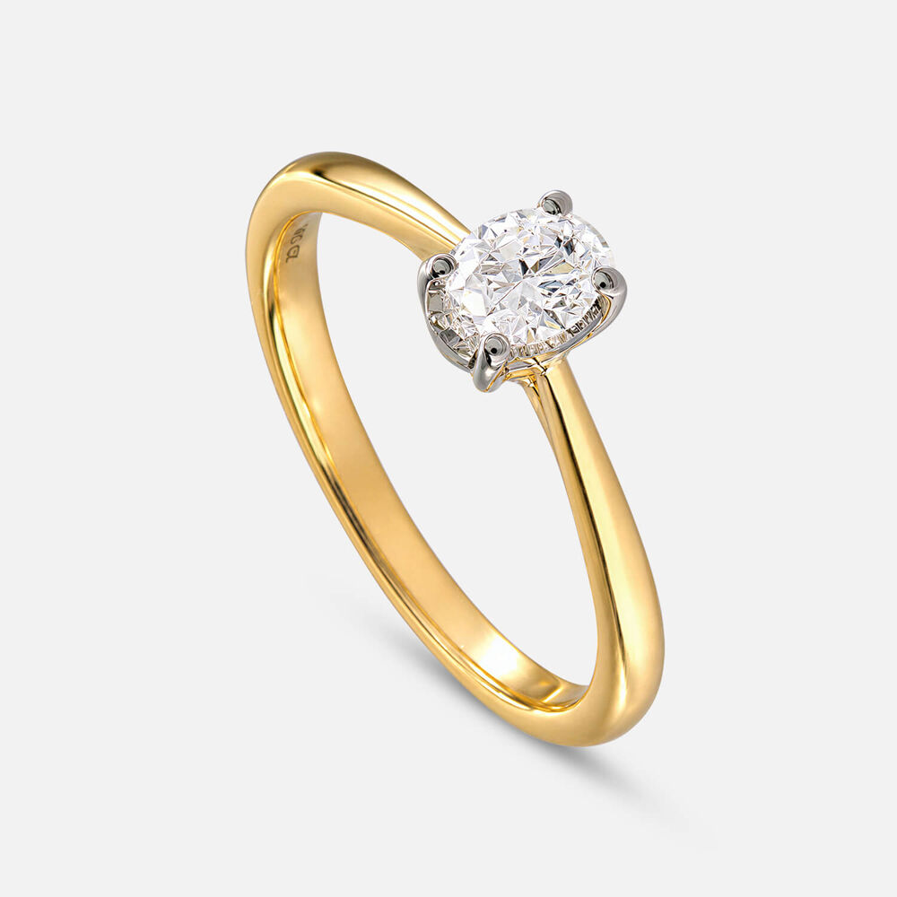 Prism 9ct Yellow Gold 0.33ct Oval Diamond Solitaire Ring