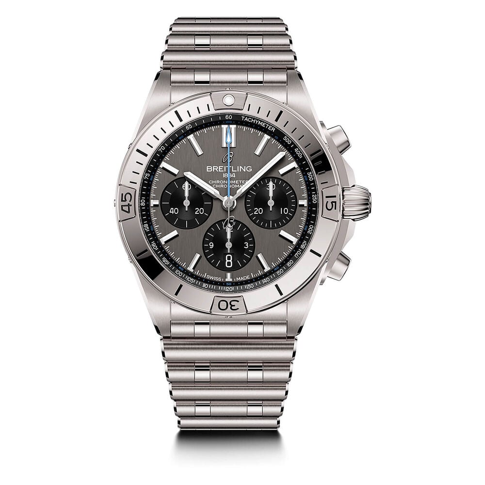 Breitling Chronomat B01 42mm Anthracite Dial Titanium Bracelet Watch image number 0