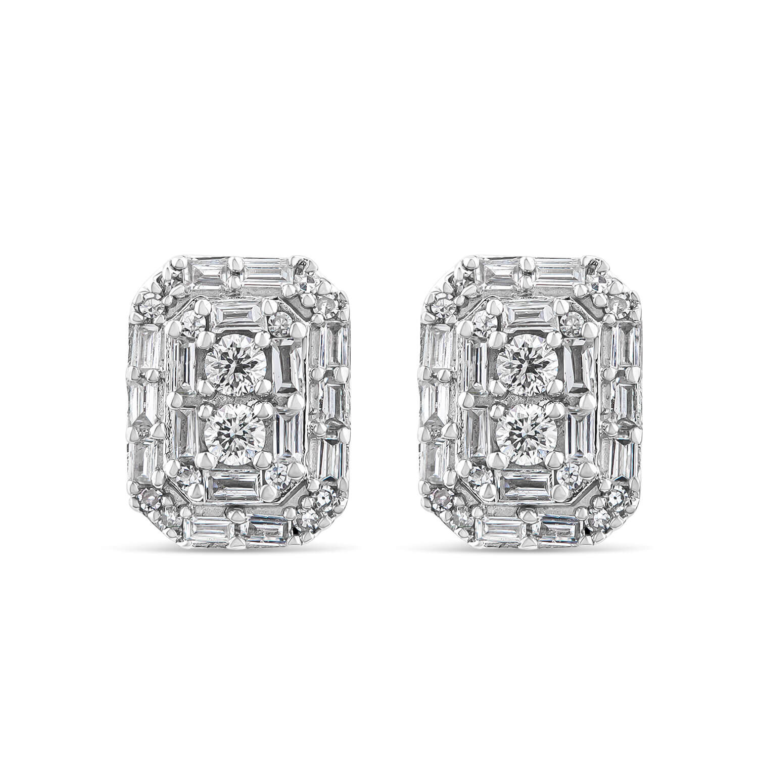 Baguette on sale earring studs