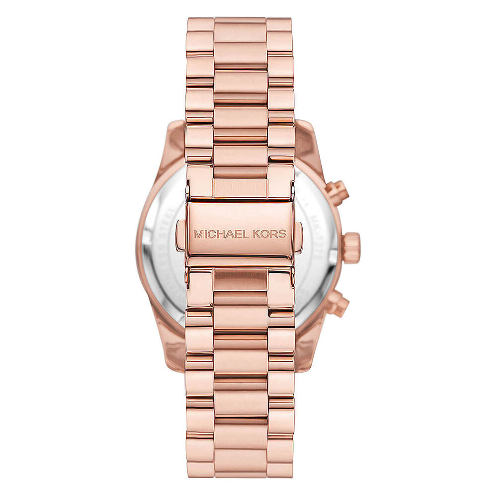 Michael Kors Lexington 38mm Purple Dial Rose Gold Case Ladies' Watch