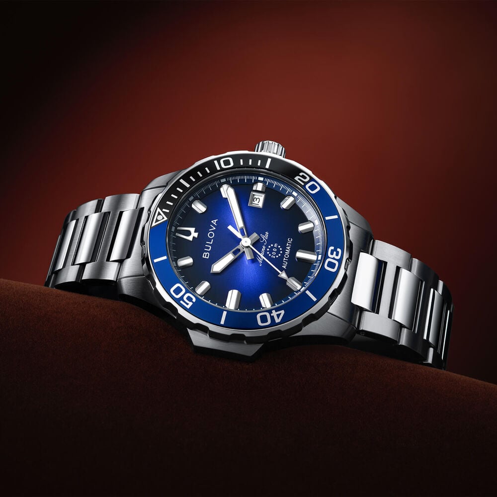Bulova Marine Star 41mm Blue Dial Stainless Steel Bracelet Watch