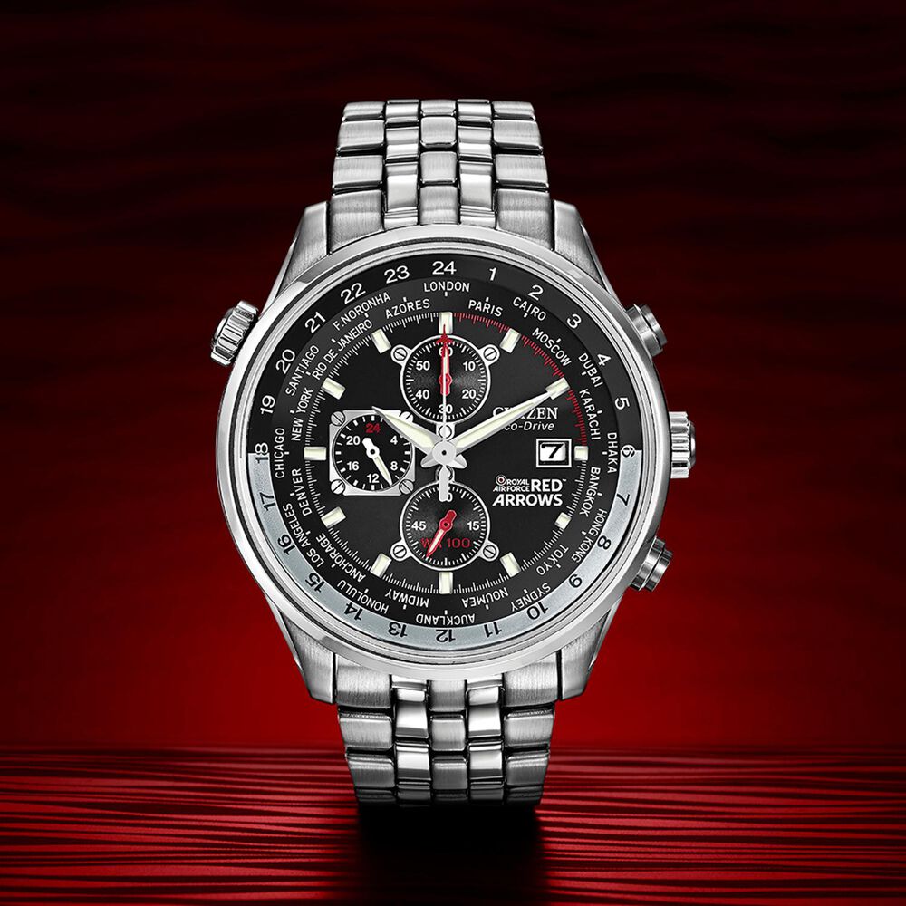 Citizen Eco-Drive Red Arrows Edition Black Dial Bracelet Watch